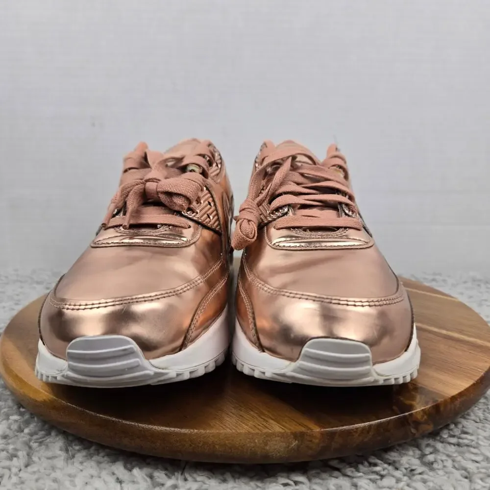 Nike Women 13.5 Air Max 90 SP Metallic Pack Rose Gold Daily Sneaker CQ6639-600